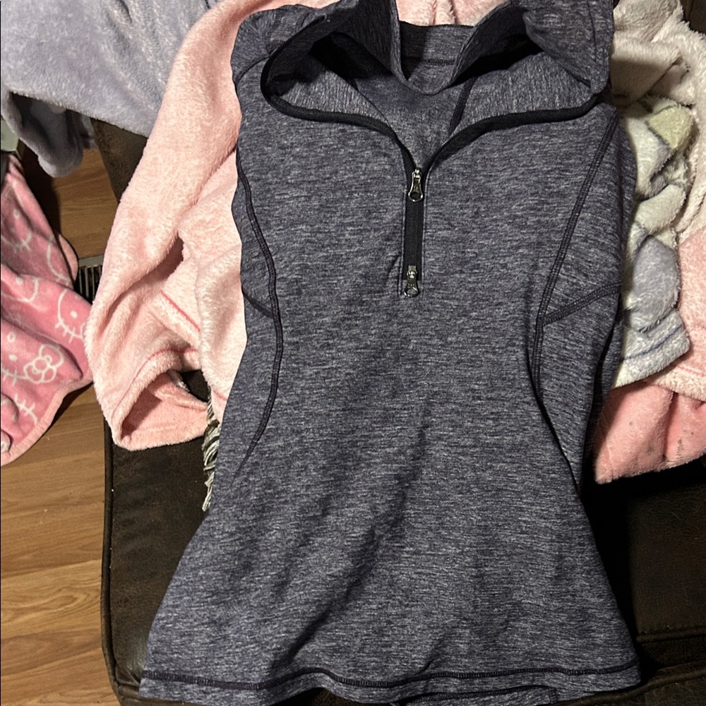 lululemon athletica Gray Sleeveless Hoodie